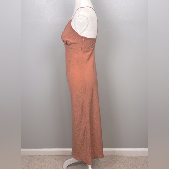 Madewell Layton viscose blend strappy cross back side zip slip dress, size 2. - Picture 3 of 11